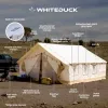 Alpha Wall Tent, 16 x 20 (Fire and Water Repellent).  2 Stove Jacks. Storm Doors, Storm Windows, Mold and UV Resistant