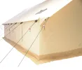 Alpha Wall Tent, 16 x 20 (Fire and Water Repellent).  2 Stove Jacks. Storm Doors, Storm Windows, Mold and UV Resistant