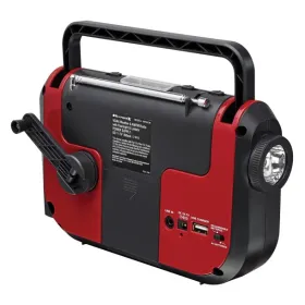 WeatherX® AM/FM/NOAA® Weather Crank Radio, Solar Charger, Siren, USB port, Flashlight, Thermometer, AM/FM