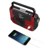 WeatherX® AM/FM/NOAA® Weather Crank Radio, Solar Charger, Siren, USB port, Flashlight, Thermometer, AM/FM
