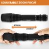 ZX-1XL 18650 LED Tactical Flashlight Kit. Adjustable Zoom, 5 Light Modes. Waterproof. Batteries Included.