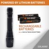 ZX-1XL 18650 LED Tactical Flashlight Kit. Adjustable Zoom, 5 Light Modes. Waterproof. Batteries Included.