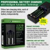18650 Battery Kit, Button Top Batteries with Charger & Storage Case (18650-KITBT).