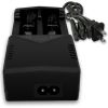 18650 Battery Kit, Button Top Batteries with Charger & Storage Case (18650-KITBT).