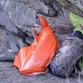 Emergency Raincoat Blanket for Wilderness Protection Against Cold Weather when Camping, Hiking, Traveling.