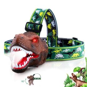 LED Dinosaur Headlamp for Kids with Adjustable Headband.  Fun and useful Toy for a Child.
