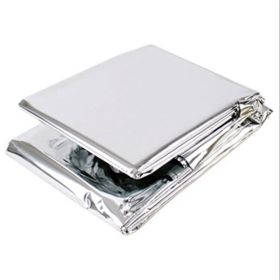 Windproof Emergency Thermal Blanket; Waterproof Survival For Outdoor Camping or Hiking.