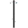 9.2 Gallon Solar Heated Outdoor Shower with 2 Free-Rotating Shower Heads & Foot Showers, 7.1ft Tall, for Camping.