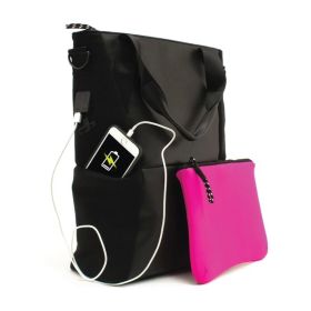 Pro-Tech Bulletproof Tote Bag With Power Bank. Lightweight Armored to Carry Valuable Electronics With No Damage.