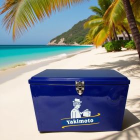 Yakimoto 20L Insulated Cooler Box With 4-Day Ice Retention, Portable Ice Chest, Reflex Blue, 35-Can Capacity.
