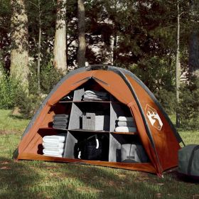 Storage Tent, 9 Compartments, Heavy-Duty Groundsheet. Gray and Orange.  Waterproof, Windproof, Easy Setup.