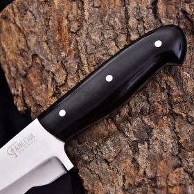 Sooty Outdoor Knife - 440C High Carbon Stainless Steel Blade.  Strong and Durable. Corrosion Resistant. Great Grip.