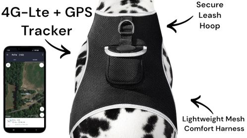 Realtime Satellite Pet Tracker Waterproof GSM GPS Collar Mini Locator Size:M.