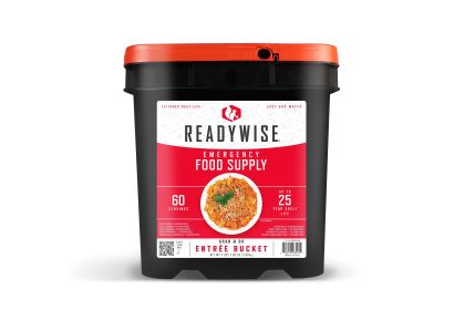 60 Serving Entrée-Only Grab and Go Food Kit.  Great Tasting Freeze-Dried and Dehydrated Entrees. 25 yr. Shelf Life.
