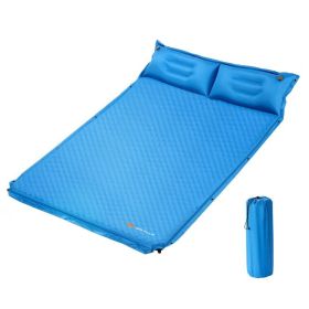 Self-Inflating Sleeping Mat with Pillows and Bag for Outdoor Camping.