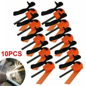 10x Fire Starter Flint Steel Striker Survival Kit Ferro Rod Outdoor Camping Tool.