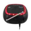 JENSEN® Digital AM/FM Weather Band Alarm Clock Radio for Camping, Emergency. 120-Volt AC or 4 AA Batteries.