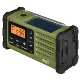 Sangean® AM/FM Multi-Powered Weather Emergency Radio. Rugged. 3 Charging Modes. Built-in Flashlight, Loud Buzzer.