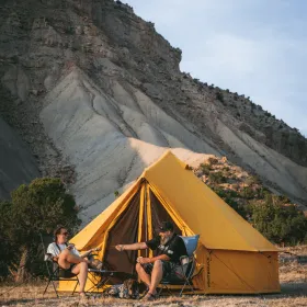 Regatta Bell Tent - 10' (Tuscan Sun, Water Repellent). White Duck Canvas. Camping, Glamping, or Long-Term Shelter.