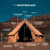 Regatta Bell Tent - 10' (Tuscan Sun, Water Repellent). White Duck Canvas. Camping, Glamping, or Long-Term Shelter.