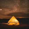 Regatta Bell Tent - 10' (Tuscan Sun, Water Repellent). White Duck Canvas. Camping, Glamping, or Long-Term Shelter.