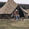Regatta Bell Tent - 13'  (Realtree Edge). Canvas. Stove Jack. Camping, Glamping, Long-Term Shelter. White Duck.