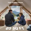 Inflatable Tent for Camping, 3-5 Person Easy Setup Tent with Hand Pump, Stove Jack for 4-Season Camping.