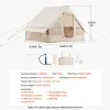 Inflatable Tent for Camping, 3-5 Person Easy Setup Tent with Hand Pump, Stove Jack for 4-Season Camping.