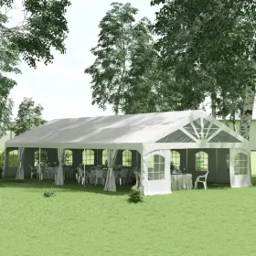 Heavy Duty Tent, 19.5' x 39' Large Sun Shade Canopy Tent for Parties, Wedding, Events, or Congregations. White.