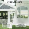 Heavy Duty Tent, 19.5' x 39' Large Sun Shade Canopy Tent for Parties, Wedding, Events, or Congregations. White.