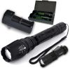 TK120X LED Tactical Flashlight Kit With 5 Modes.  Sturdy, Weatherproof, Useful in Disasters or Emergencies, Security.