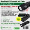 TK120X LED Tactical Flashlight Kit With 5 Modes.  Sturdy, Weatherproof, Useful in Disasters or Emergencies, Security.