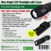 TK120X LED Tactical Flashlight Kit With 5 Modes.  Sturdy, Weatherproof, Useful in Disasters or Emergencies, Security.
