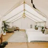 16'x24' Alpha Pro Wall Tent (Water Repellent), 2 Stove Jacks.  White Duck.  Durable in Extreme Conditions.