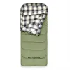 Slumbernest Sleeping Bag - Standard, 50F.  White Duck. Olive.  Durable, High-Performance, Buttery-Soft Flannel Lining.