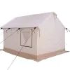 Alpha Wall Tent - 8' x 10' (Fire and Water Repellent). White Duck, Stove Jack, 3-4 Season. Sturdy, Durable.