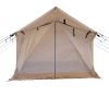 Alpha Wall Tent - 8' x 10' (Fire and Water Repellent). White Duck, Stove Jack, 3-4 Season. Sturdy, Durable.