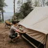 Rover Scout Tent 8'x13' (Sandstone Beige, Fire and Water Repellent) with Stove Jack. White Duck, Canvas, Durable.