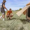 18' Altimus Bell Tent, Water Repellent with Stove Jack, Mesh, Quick Pitching. Exceptional in Winds. White Duck Canvas.