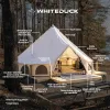 Avalon Bell Tent - 20' (Water Repellent) White Duck. Stove Jack. 12 Windows. Roof Vents. Cable Outlet. Luxury Camping.