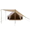 Avalon Awning Compatible with 8'/10'/13'/16'5" Bell Tents.  Canvas, Adjustable, Steel Poles.  Awning Only.  White Duck.