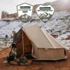 Regatta Bell Tent 13' (Sandstone Beige, Water Repellent) White Duck Canvas. Stove Jack. 3 Windows. Camping/Hunting.