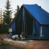 Regatta Bell Tent - 13' (Sapphire Blue, Water Repellent).  Stove Jack.  Weatherproof.  Canvas.  White Duck.