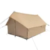 Rover Scout Tent 8'x9' (Sandstone Beige, Water Repellent) with Stove Jack. 2 Windows, 2 Doors.  White Duck.  Canvas.