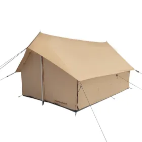 Rover Scout Tent 8'x9' (Sandstone Beige, Water Repellent) with Stove Jack. 2 Windows, 2 Doors.  White Duck.  Canvas.
