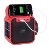 JENSEN® Portable Rechargeable Bluetooth® Speaker with FM Radio, Flashlight, Solar Panel, USB Port