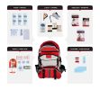1-Person Necessity Survival Kit with 72 hours Food, Water, First Aid, Light, Radio, Warmth, Hygiene, Flint Starter.