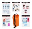 1-Person Essential Survival Kit with 72-hours Food, Water, First Aid, Whistle, Light, Radio, Warmth, Hygiene, Fire Starter.