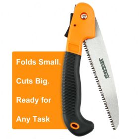 Handsaw.  Folds Small, Cuts Big.  For Camping or Home Use.  Blade is 7" with Triple-Ground Teeth.  Locks in Position. (Option: 1pc)