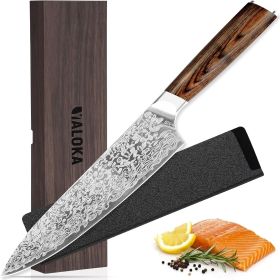 Japanese Vanadium Steel Chef Knife, 7.8 INCH Sharp Kitchen Knife With Laser Pattern And Rosewood Handle. (Option: Chef knife)